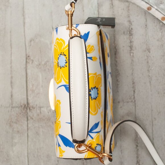 NWT kate spade Katy Sunshine Floral Textured Leather Top Handle Bag with Dustbag - Picture 7 of 15